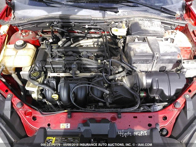 1FAFP34N97W321304 - 2007 FORD FOCUS ZX4/S/SE/SES 红色 照片 10
