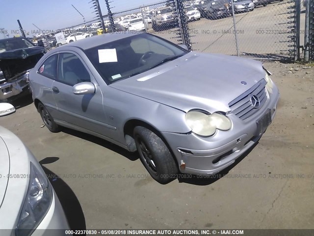 WDBRN40J63A481961 - 2003 MERCEDES-BENZ C 230K SPORT COUPE SILVER photo 1