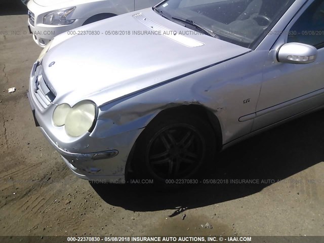 WDBRN40J63A481961 - 2003 MERCEDES-BENZ C 230K SPORT COUPE SILVER photo 6