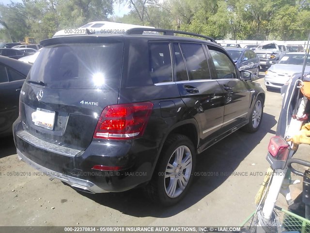 WDCGG8JB5EG201362 - 2014 MERCEDES-BENZ GLK 350 4MATIC BLACK photo 4