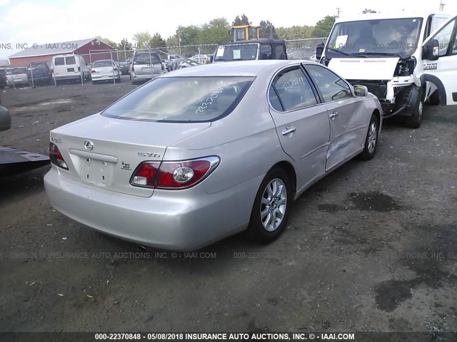 JTHBF30G330132761 - 2003 LEXUS ES 300 SILVER photo 4