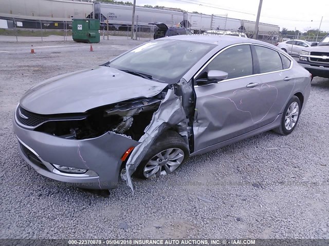 1C3CCCCG6FN572334 - 2015 CHRYSLER 200 C GRAY photo 2