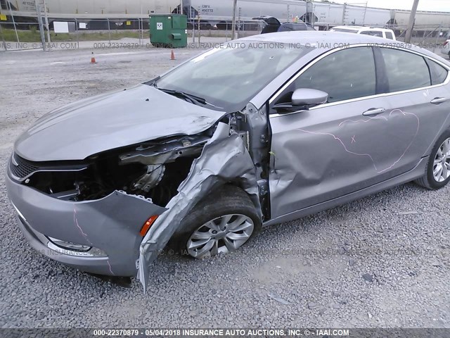 1C3CCCCG6FN572334 - 2015 CHRYSLER 200 C GRAY photo 6