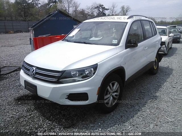 WVGBV7AX4HW508605 - 2017 VOLKSWAGEN TIGUAN S/LIMITED WHITE photo 2