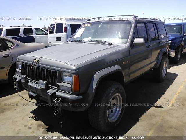 1J4FJ78L6KL486596 - 1989 JEEP CHEROKEE LIMITED GRAY photo 2