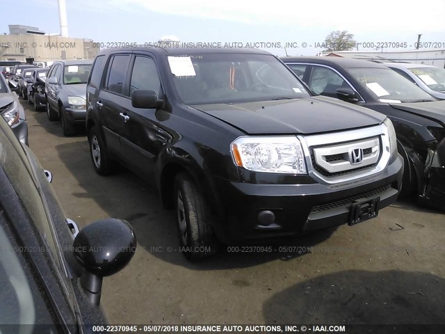 5FNYF4H28BB022542 - 2011 HONDA PILOT LX BLACK photo 1