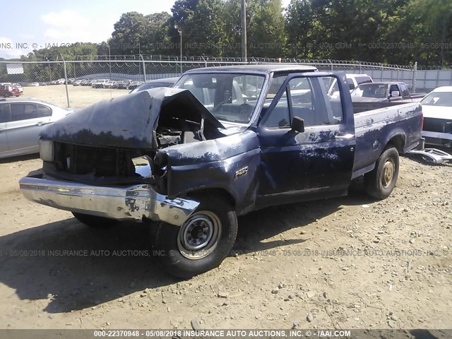 1FTEF25Y1MNA98205 - 1991 FORD F250 BLUE photo 2