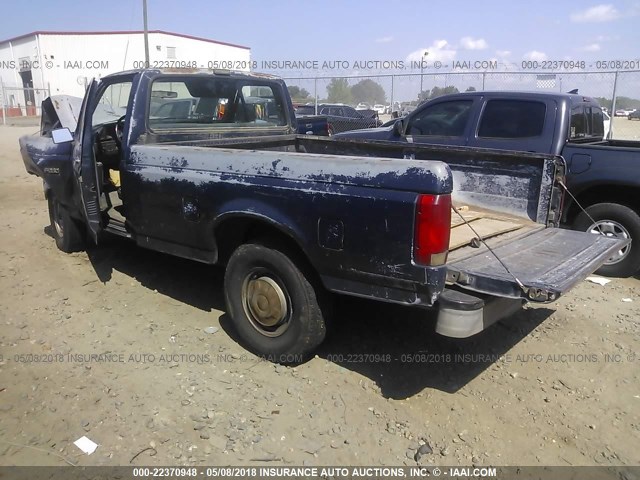 1FTEF25Y1MNA98205 - 1991 FORD F250 BLUE photo 3