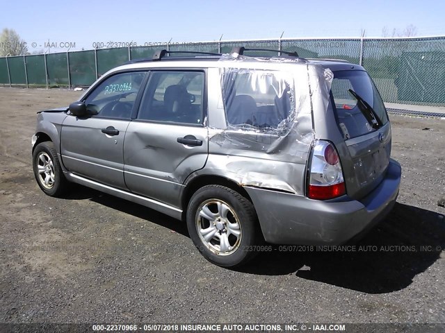 JF1SG63686H712344 - 2006 SUBARU FORESTER 2.5X GRAY photo 3