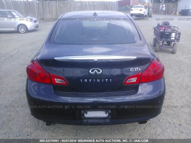 JN1CV6AR7BM351131 - 2011 INFINITI G37 BLACK photo 6