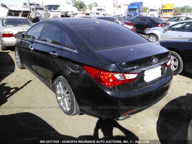 5NPEC4ABXCH463940 - 2012 HYUNDAI SONATA SE/LIMITED BLACK photo 3