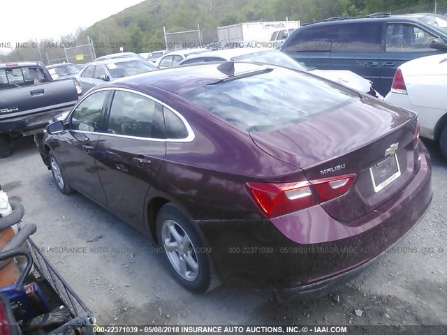 1G1ZC5ST0GF251846 - 2016 CHEVROLET MALIBU LS 勃艮第红 照片 3