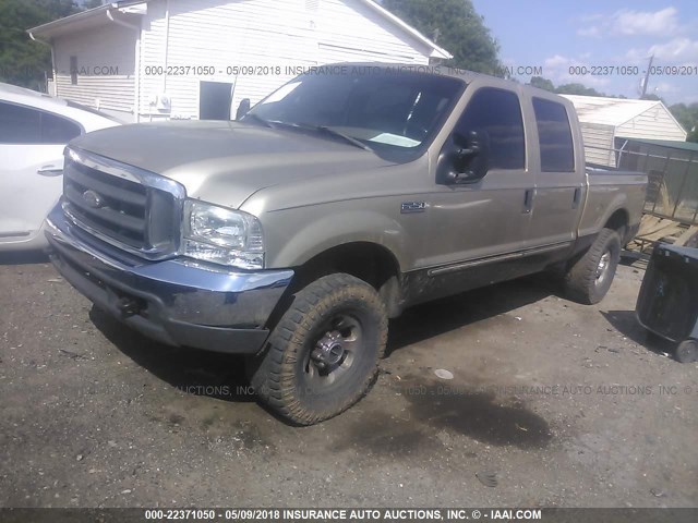 1FTNW21F4YEB83503 - 2000 FORD F250 SUPER DUTY Champagne photo 2