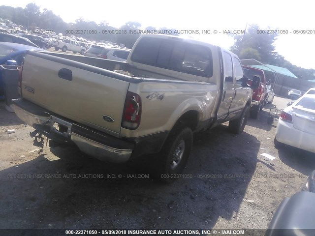 1FTNW21F4YEB83503 - 2000 FORD F250 SUPER DUTY Champagne photo 4