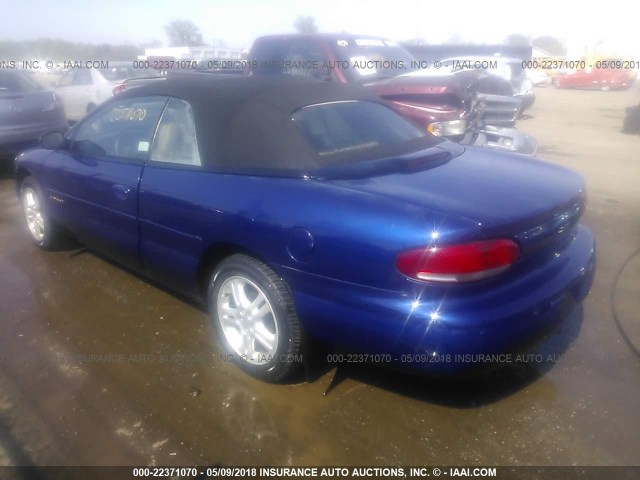 3C3EL55H4VT547179 - 1997 CHRYSLER SEBRING JXI BLUE photo 2