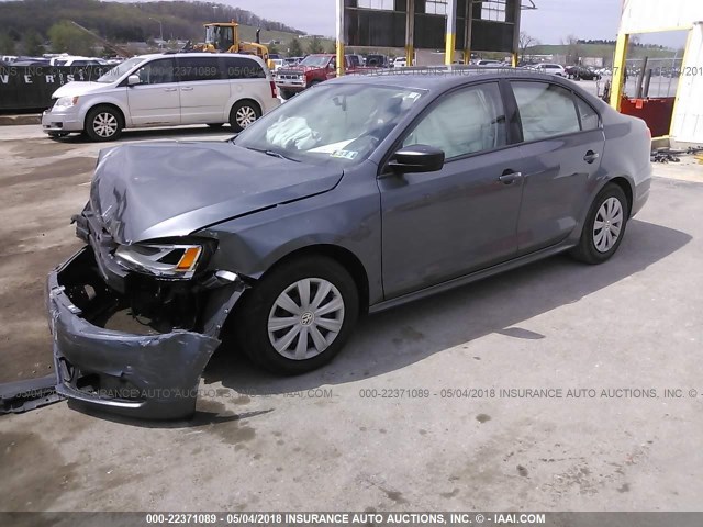 3VW2K7AJ0EM235471 - 2014 VOLKSWAGEN JETTA S GRAY photo 2