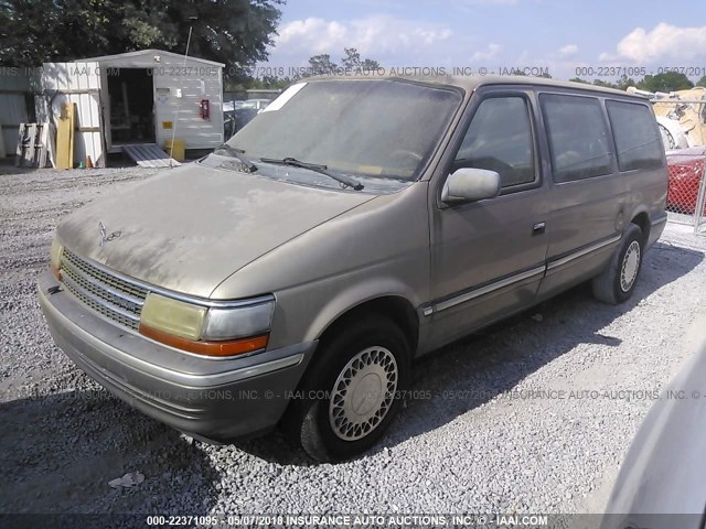 1P4GH54R2MX649434 - 1991 PLYMOUTH GRAND VOYAGER LE TAN photo 2