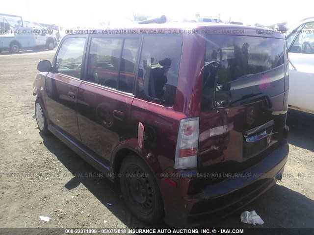 JTLKT324764120319 - 2006 TOYOTA SCION XB RED photo 3