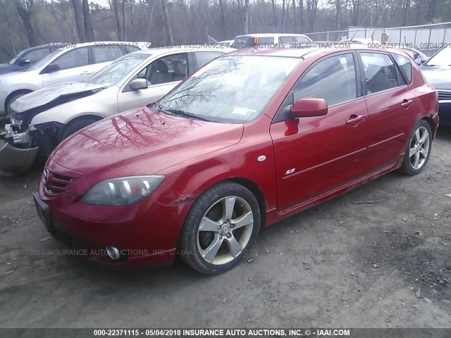 JM1BK343741172860 - 2004 MAZDA 3 HATCHBACK RED photo 2