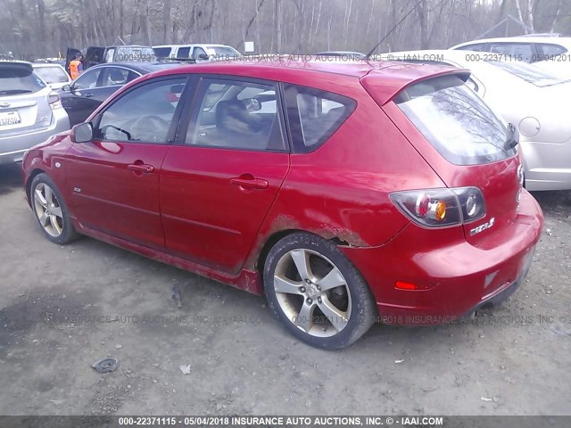 JM1BK343741172860 - 2004 MAZDA 3 HATCHBACK RED photo 3