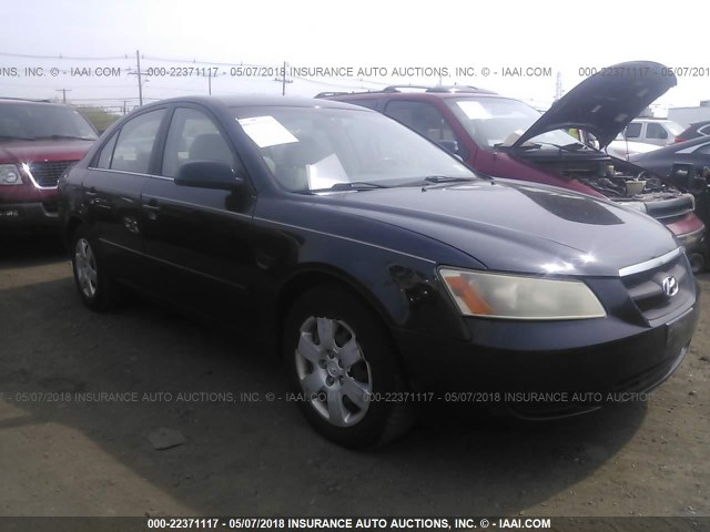 5NPET46C87H227763 - 2007 HYUNDAI SONATA GLS BLUE photo 1