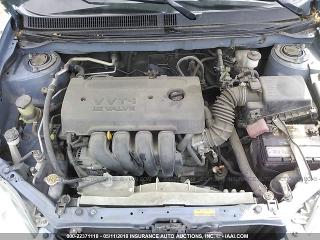 2T1KR32E45C487225 - 2005 TOYOTA COROLLA MATRIX XR BLUE photo 10