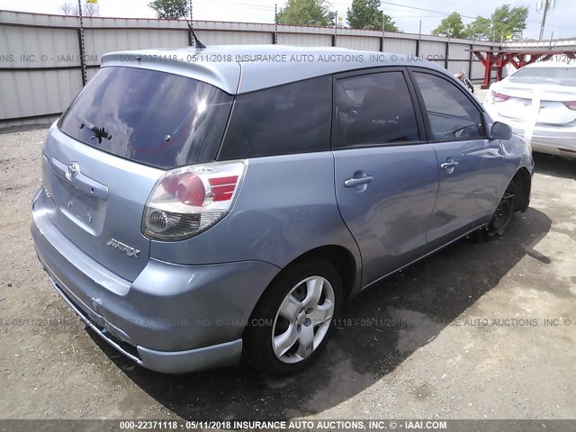 2T1KR32E45C487225 - 2005 TOYOTA COROLLA MATRIX XR BLUE photo 4