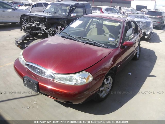 1FAFP6637XK157460 - 1999 FORD CONTOUR SE RED photo 2