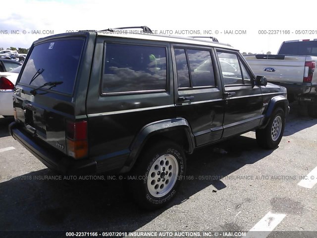 1J4FT68S3TL331968 - 1996 JEEP CHEROKEE SPORT/CLASSIC მწვანე ფოტო 4