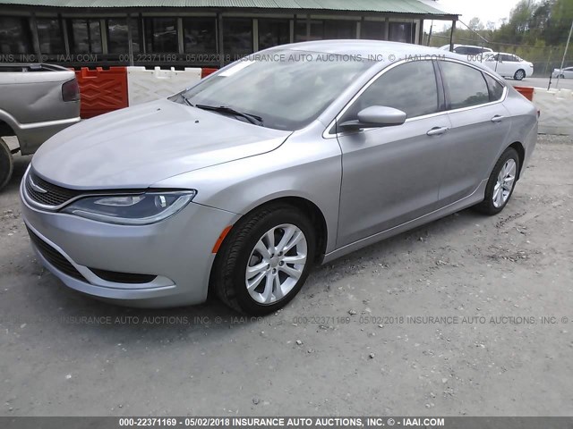 1C3CCCABXFN502374 - 2015 CHRYSLER 200 LIMITED SILVER photo 2