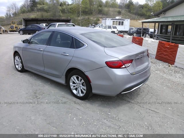 1C3CCCABXFN502374 - 2015 CHRYSLER 200 LIMITED SILVER photo 3