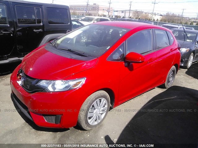 JHMGK5H55HS021902 - 2017 HONDA FIT LX RED photo 2