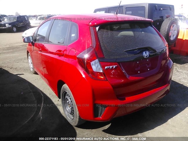 JHMGK5H55HS021902 - 2017 HONDA FIT LX RED photo 3