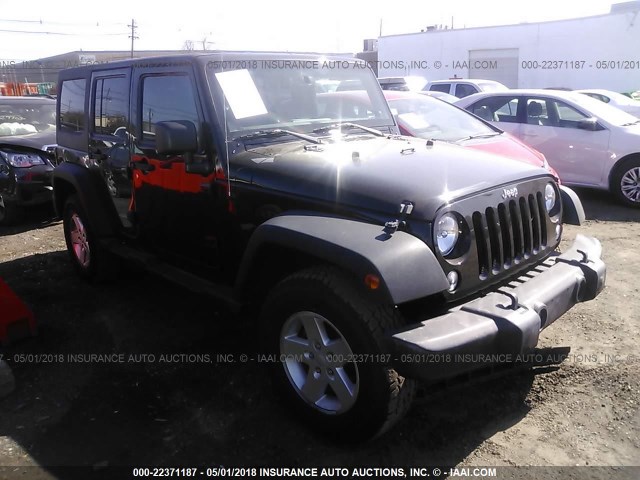 1C4BJWDG7EL208642 - 2014 JEEP WRANGLER UNLIMITE SPORT BLACK photo 1