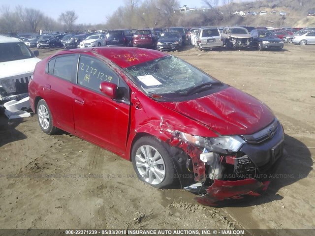 JHMZE2H76CS004860 - 2012 HONDA INSIGHT EX RED photo 1