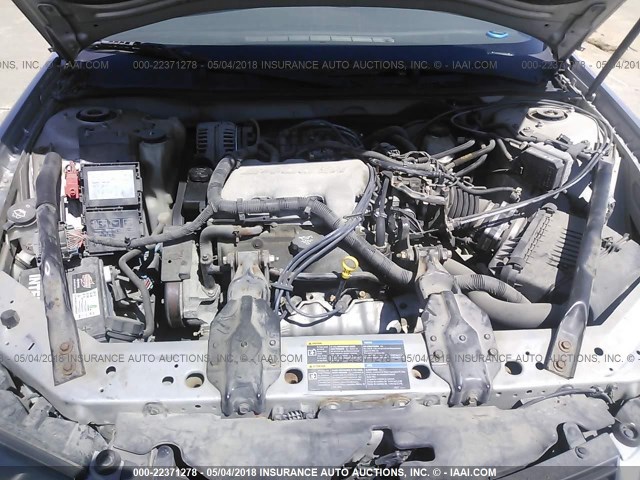 2G1WF52E159302224 - 2005 CHEVROLET IMPALA SILVER photo 10