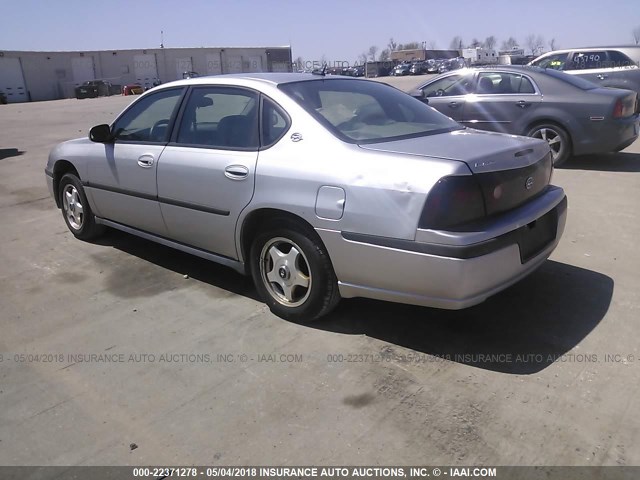 2G1WF52E159302224 - 2005 CHEVROLET IMPALA SILVER photo 3