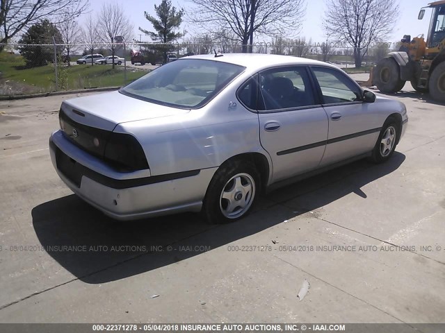 2G1WF52E159302224 - 2005 CHEVROLET IMPALA SILVER photo 4