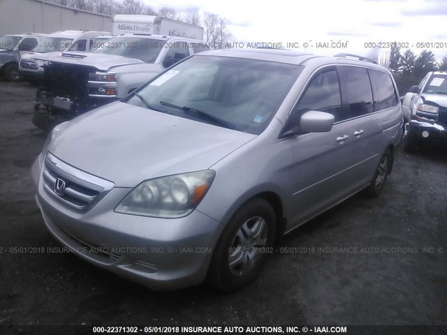 5FNRL386X5B053595 - 2005 HONDA ODYSSEY EXL ვერცხლისფერი ფოტო 2