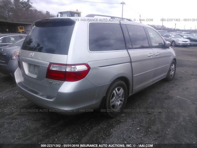 5FNRL386X5B053595 - 2005 HONDA ODYSSEY EXL ვერცხლისფერი ფოტო 4