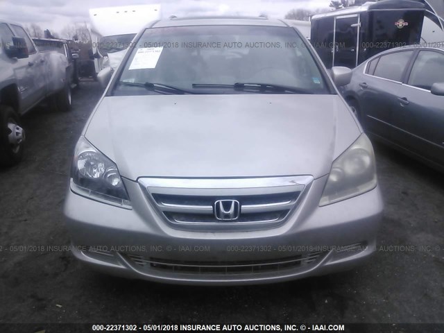 5FNRL386X5B053595 - 2005 HONDA ODYSSEY EXL ვერცხლისფერი ფოტო 6
