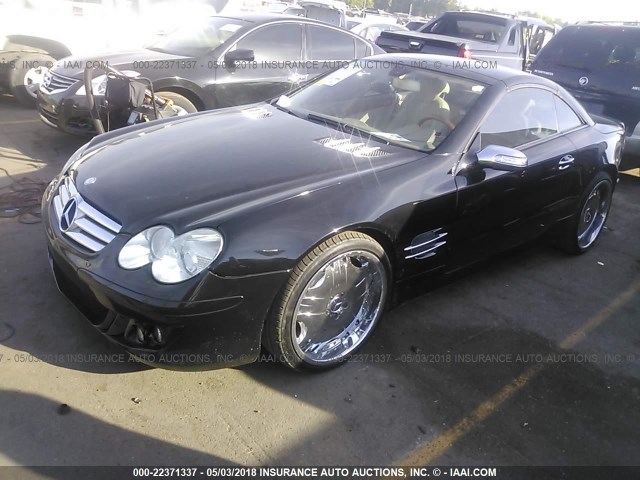 WDBSK71F07F130123 - 2007 MERCEDES-BENZ SL 550 BLACK photo 2