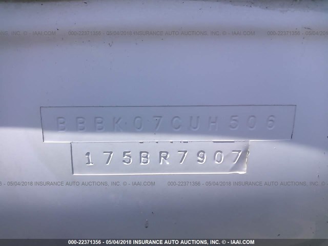 BBBK07CUH506 - 2006 BAYLINER 17  WHITE photo 9