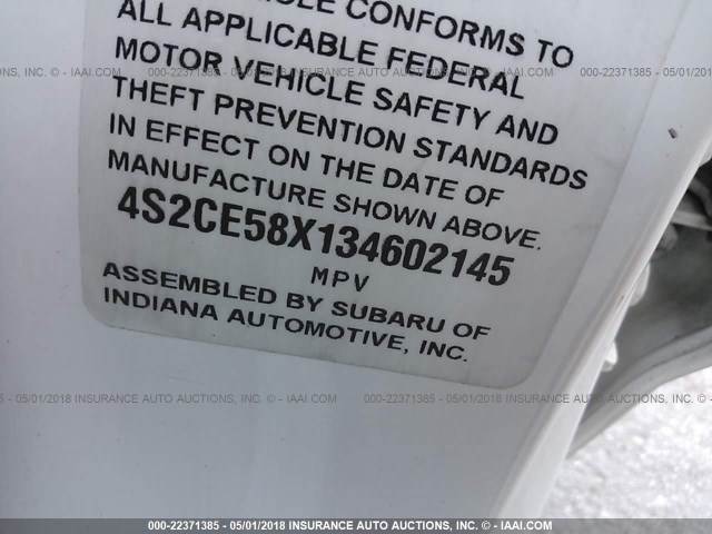 4S2CE58X134602145 - 2003 ISUZU AXIOM XS Ağ foto 9