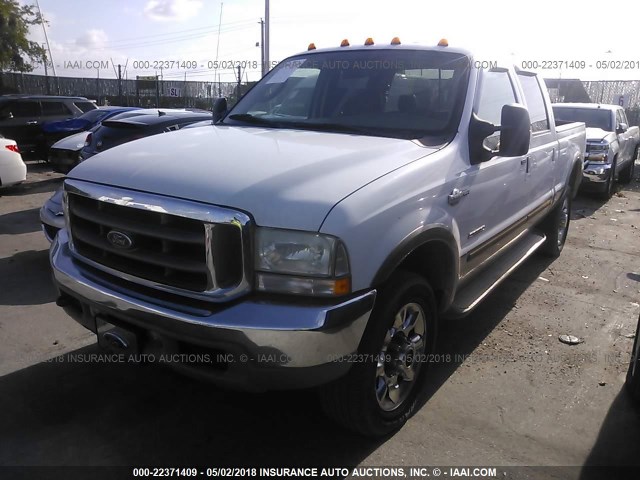 1FTSW31P84EB76856 - 2004 FORD F350 SRW SUPER DUTY WHITE photo 2