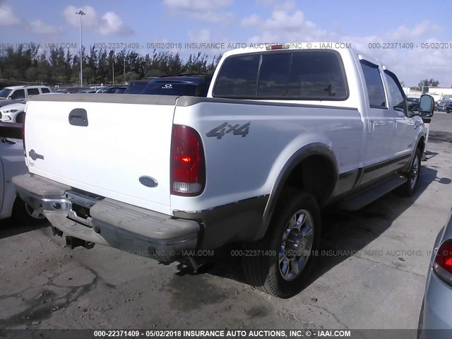 1FTSW31P84EB76856 - 2004 FORD F350 SRW SUPER DUTY WHITE photo 4