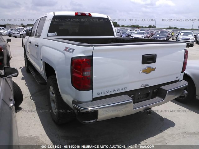 3GCUKRECXEG484653 - 2014 CHEVROLET SILVERADO K1500 LT WHITE photo 3