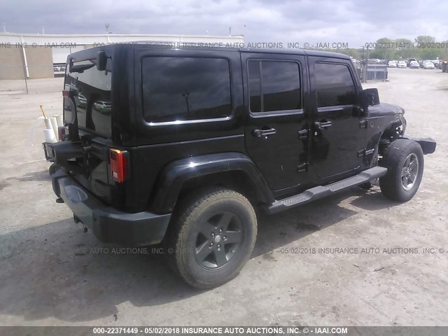 1J4BA3H12BL615505 - 2011 JEEP WRANGLER UNLIMITE SPORT BLACK photo 4