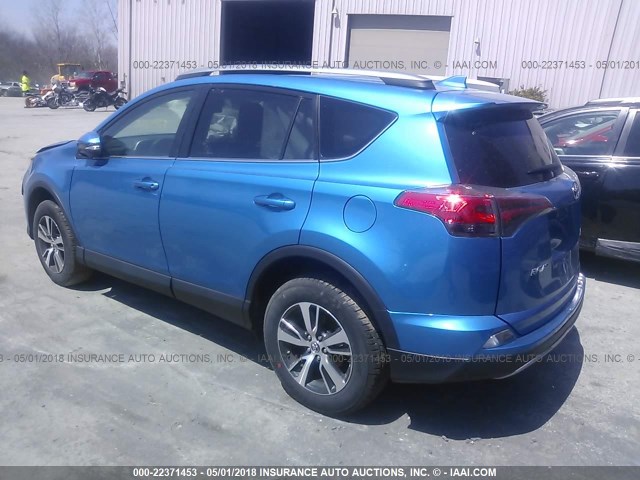 2T3WFREV9JW446792 - 2018 TOYOTA RAV4 ADVENTURE/XLE 蓝色 照片 3