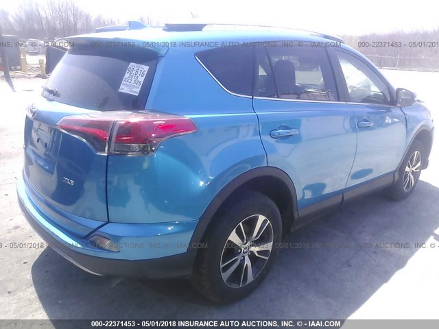 2T3WFREV9JW446792 - 2018 TOYOTA RAV4 ADVENTURE/XLE 蓝色 照片 4